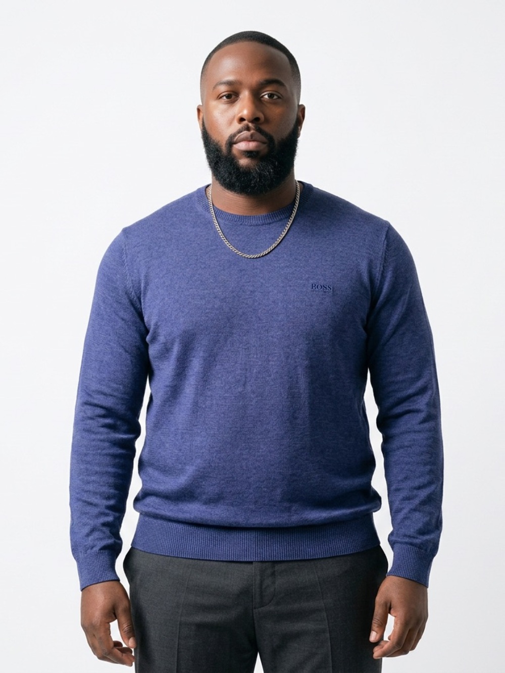 Hugo Boss 100% Wool Men's Crewneck Sweater/Quiet Luxury/Minimalist/Classic